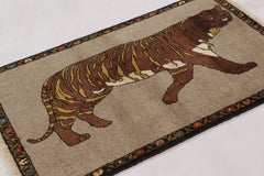 Vintage Tiger Pictorial Gabbeh Wool Rug by Rug & Kilim, Afghanistan, 1950-1959