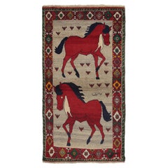 Vintage Gabbeh Runner with Pictorials by Rug & Kilim, Afghanistan, 1950-1959
