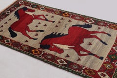 Vintage Gabbeh Runner with Pictorials by Rug & Kilim, Afghanistan, 1950-1959