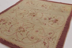 Vintage French Aubusson Rug with Rose Garlands by Rug & Kilim, France, 1950-1959