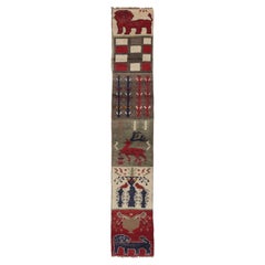 Vintage Gabbeh Extra-Long Pictorial Wool Runner by Rug & Kilim, 1950-1959