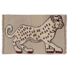 Vintage Gabbeh Pictorial Wool Gift-Sized Rug by Rug & Kilim, 1950-1959