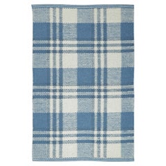 Contemporary Gift-Sized Cotton Flatweave with Checks by Rug & Kilim, India