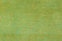 Contemporary Textural Natural Silk & Wool Rug in Green by Rug & Kilim, India