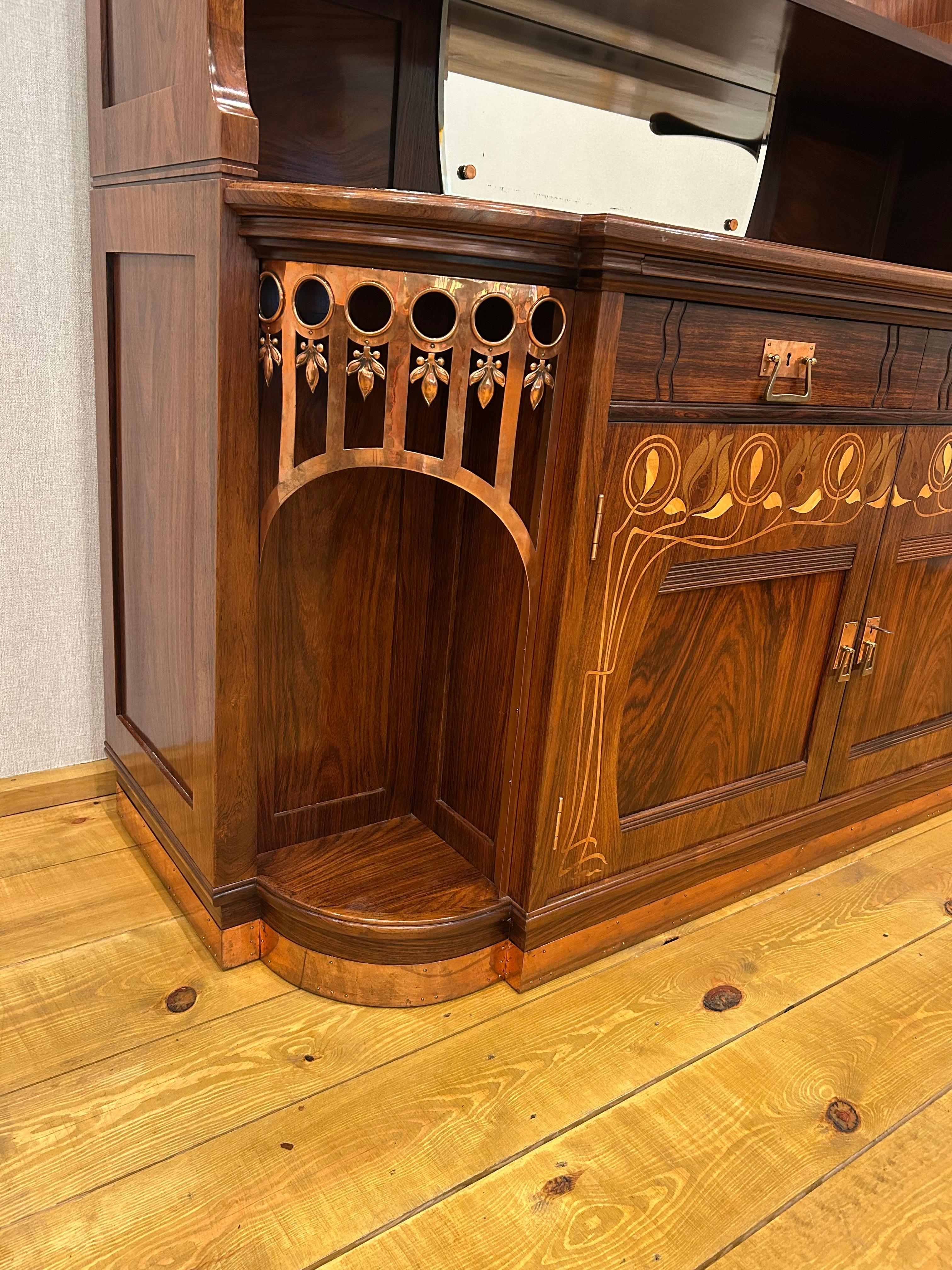 Biedermeier Secession Walnut Dresser  Nut from 1900 For Sale
