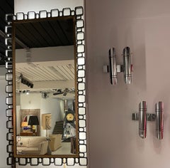 Geometric Rectangular Luminous Mirror, Germany 1970