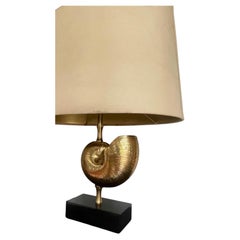 Antique Carved Brass" Nautile" Table Lamp by Maison Charles- Frrance 1970.
