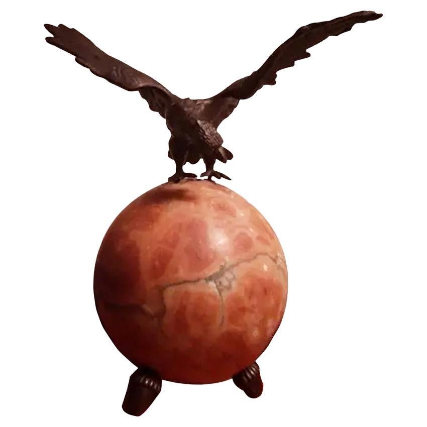 Art Deco gilt bronze desk set with parrots by L. Rigot. at 1stDibs