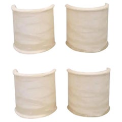 Four of Alabaster Wall Sconces, Minimalist