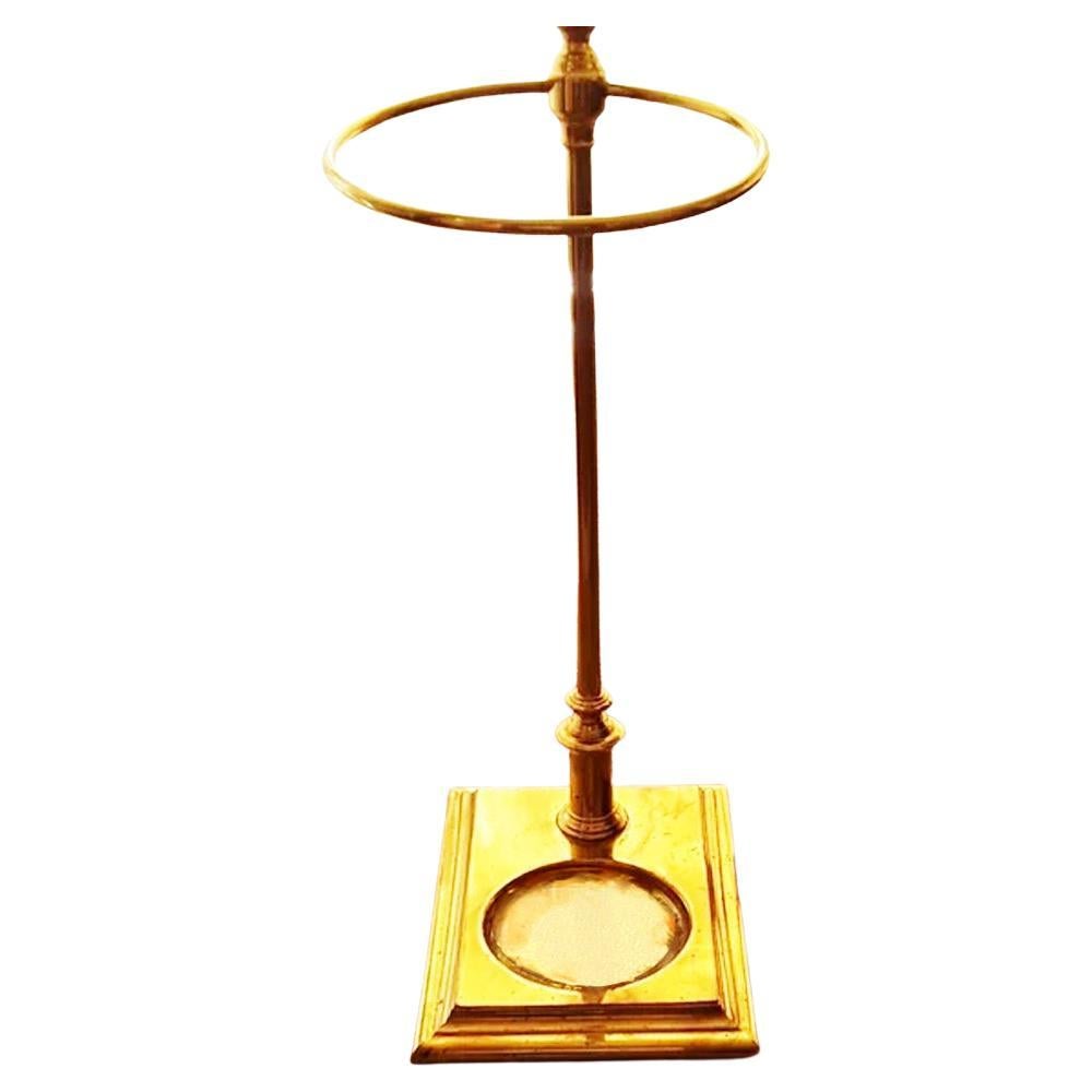 Umbrella Stand or Stick For Fhe ntrance of Golden Brass, Italy, 1950s For Sale