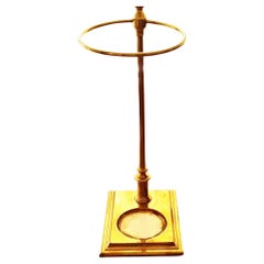 Vintage Umbrella Stand or Stick For Fhe ntrance of Golden Brass, Italy, 1950s