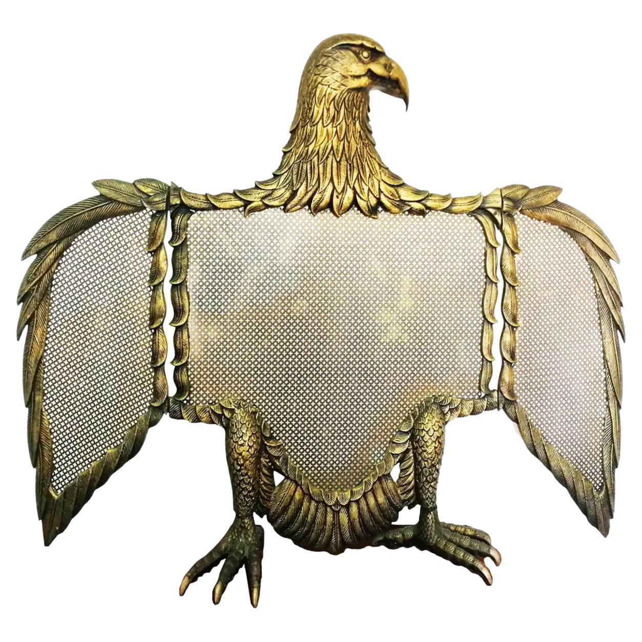 Fireplace  Screen Bronze or Brass Eagle-Sparks, Spain, Early 20th Century 2