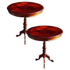 Guerindon  Side  Table or End Table Mid 20th Century, Pair