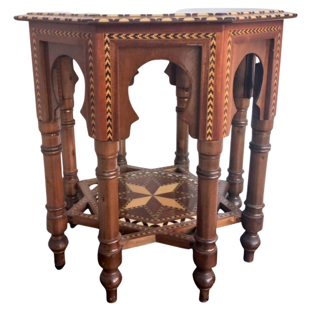 Beistelltisch Cafe Spanisch  Multicolor Wood 20. Jahrhundert