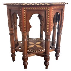 Beistelltisch Cafe Spanisch  Multicolor Wood 20. Jahrhundert