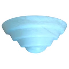 Applique murale blanche Art Déco minimaliste en albâtre
