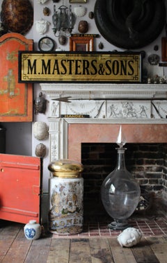 Early 20th Century Verre Eglomise Trade Sign M.Masters & Son