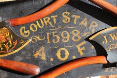 Early 20th C Ancient Order of Foresters Ceremonial Armorial Painted Axes