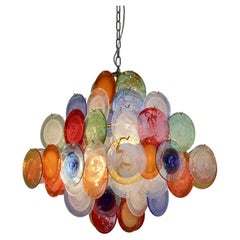 Multi-Colored Murano Glass VISTOSI Chandelier, 1980s