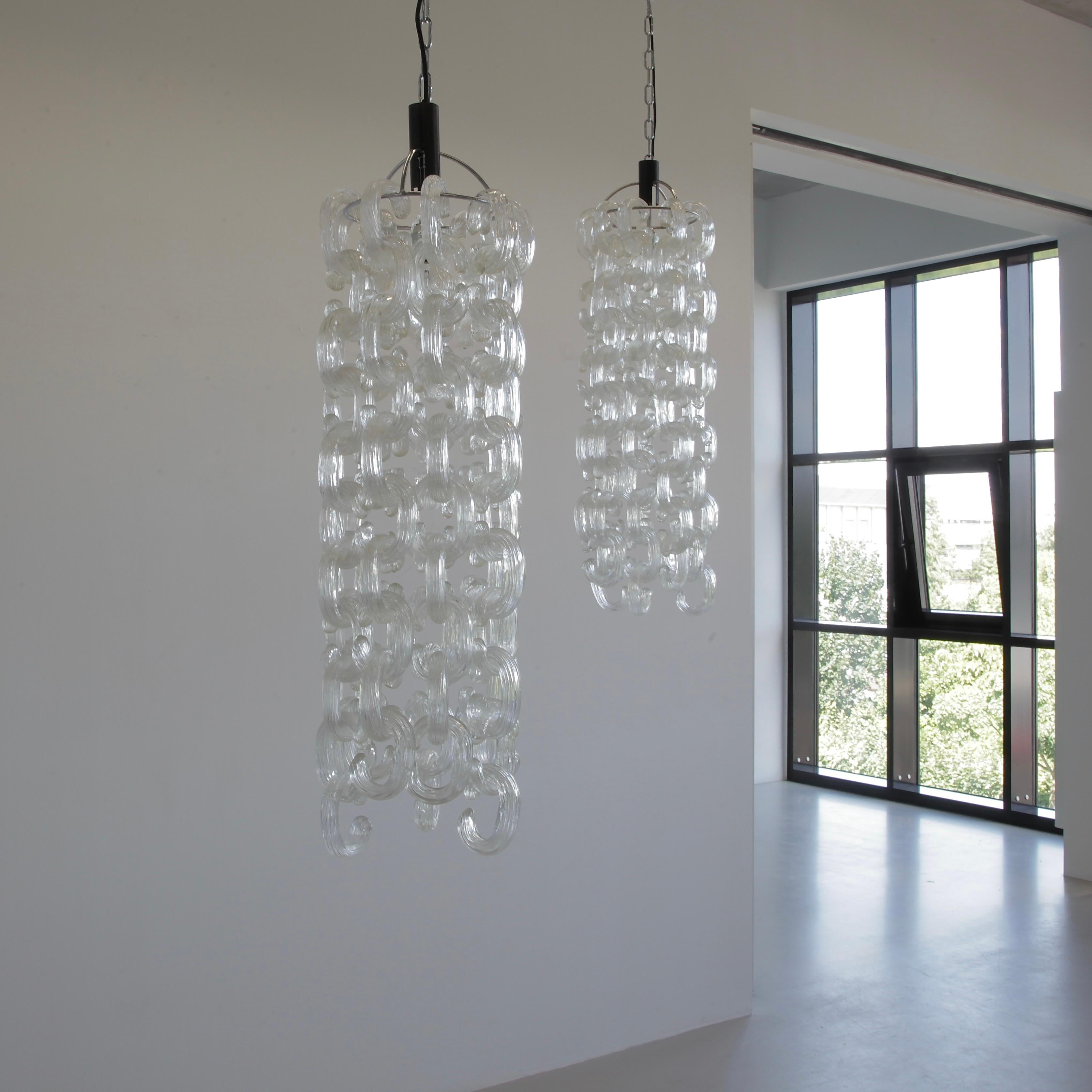 Mid-Century moderno Coppia di lampadari di Giusto Toso 