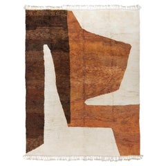 Tappeto moderno marocchino Beni Mrirt - Lana astratta dai toni della terra, 10x13