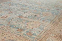Hand-Knotted Ziegler Sultanabad Rug in Soft Aqua Blue & Sand by NASIRI