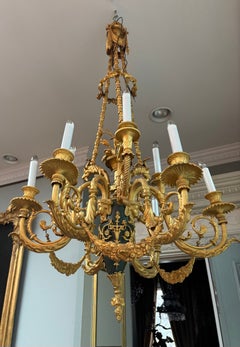 French Late 19th Century Belle Epoque Style Gilt Bronze Chandelier