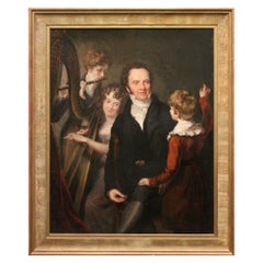Caballero con sus tres hijos del artista inglés del siglo XVIII John Opie