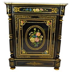 Commode ebanizzata e dipinta di Napoleone III chiamata Meuble D
appui in francese