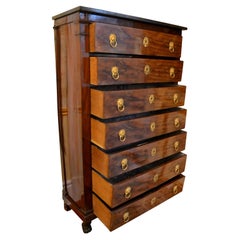 French Empire Semainier Hohe Kommode