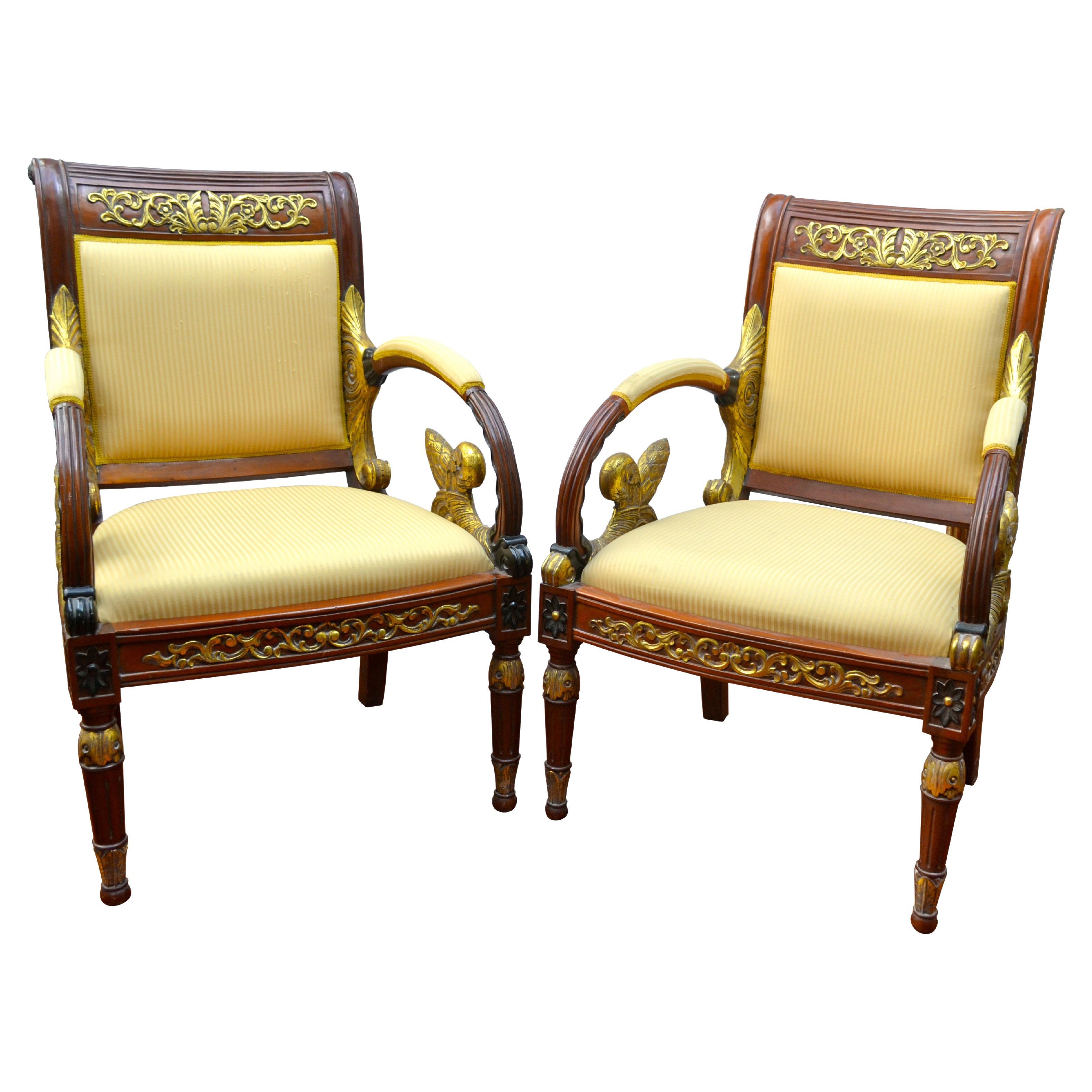 Pair of Gianni Versace Armchairs from the Vanitas 1994 Collection For Sale