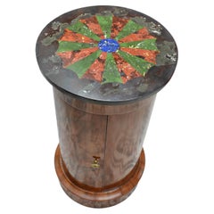 French Empire Mahogany Bedside Table with Marble Top, Circa 1810