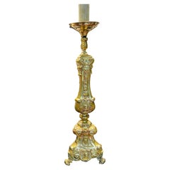 Candelero Eclesiástico Francés del S. XIX Convertido en Lámpara