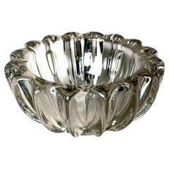 Art Deco French Molded Glass Bowl Attributed To Pierre D’Avesn
