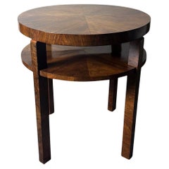 Art Deco Austrian High Coffee Table In Walnut Veneer