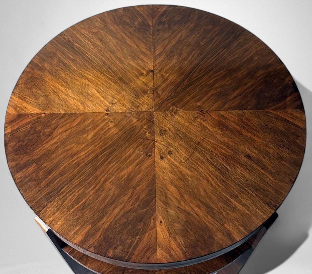 Art Deco Austrian High Coffee Table In Walnut Veneer For Sale 8