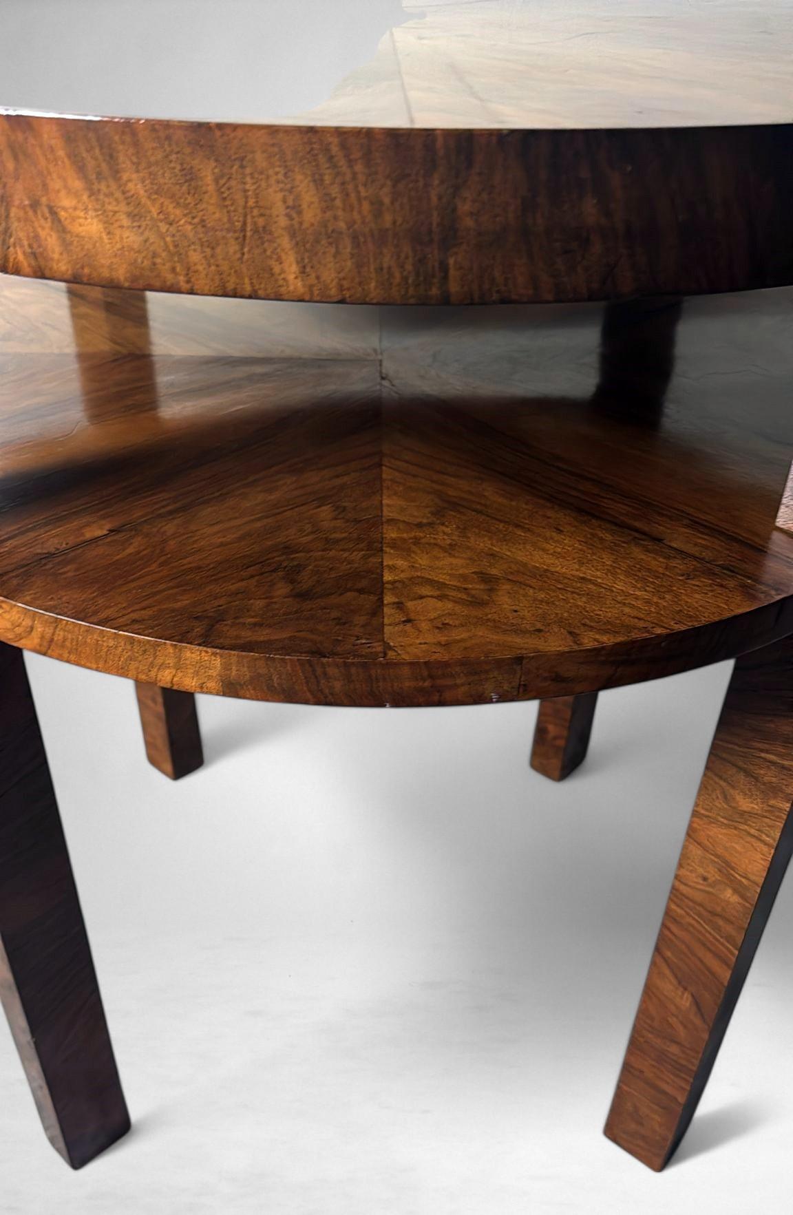 Art Deco Austrian High Coffee Table In Walnut Veneer For Sale 12