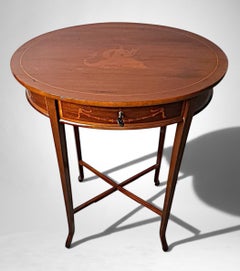 Napoleon III French Work Table With Marquetry