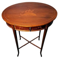 Napoleon III French Work Table With Marquetry