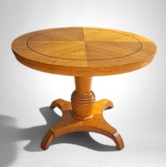 Adjustable Scandinavian Biedermeier Circular Table