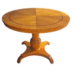 Adjustable Scandinavian Biedermeier Circular Table