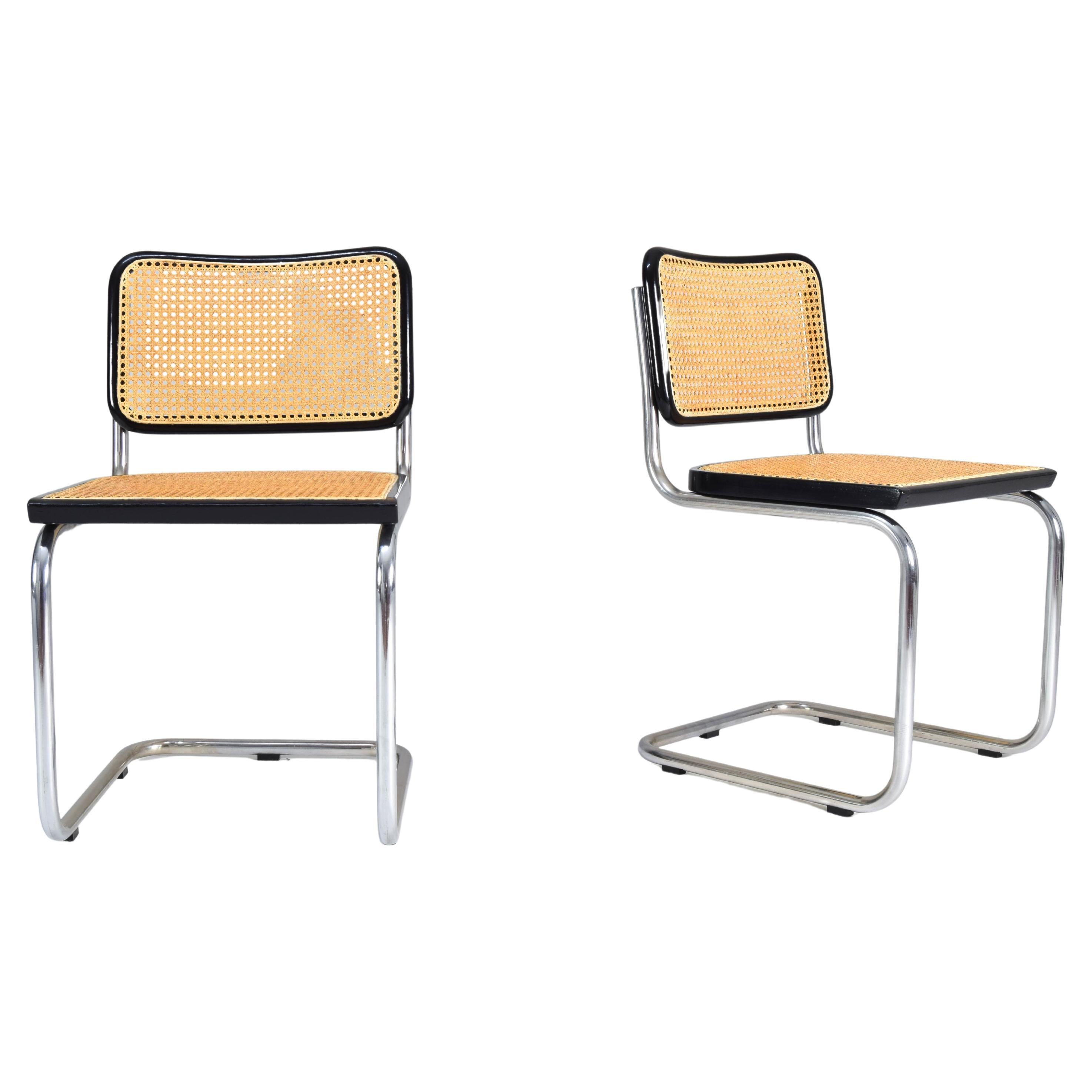 Set of Two Mid-Century Modern Marcel Breuer B32 Cesca Chair, Italy 1970s