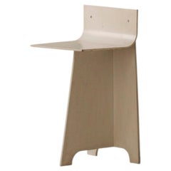 Poltrona decorativa scultorea in compensato bianco sporco di stile francese, anni ’40