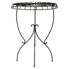 Wrought iron side table attributed André Dubreuil, France 1986