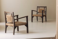 Poltrone moderniste francesi nello stile di Francis Jourdain, anni ’40