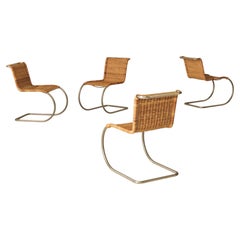 Lot de chaises de salle à manger en porte-à-faux B42, créées par Ludwig Mies van der Rohe pour Tecta, années 1970