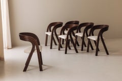 Ensemble de chaises de salle à manger sculpturales, créées par Axel Enthoven pour Rohé, dans les années 1980
