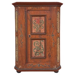 1743 Alpine (Northern Italy) Floral-Painted Cabinet