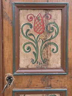 1743 Alpine (Northern Italy) Floral-Painted Cabinet