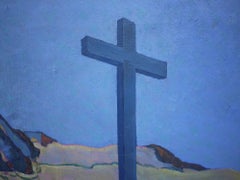Grossglockner, Austrian Alps by Willi Hans Schwarz; oil on canvas painting